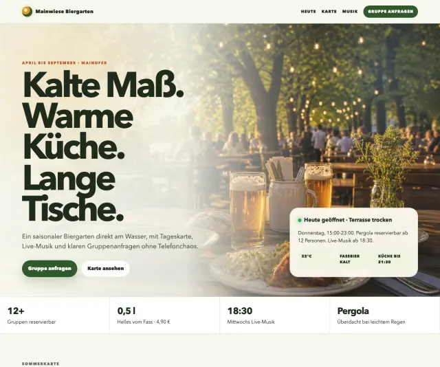 Screenshot Biergarten · Seasonal
