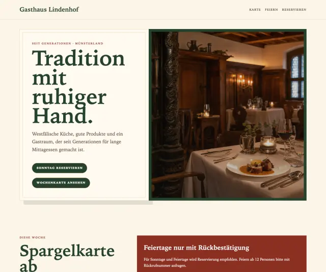 Screenshot Restaurant · Heritage