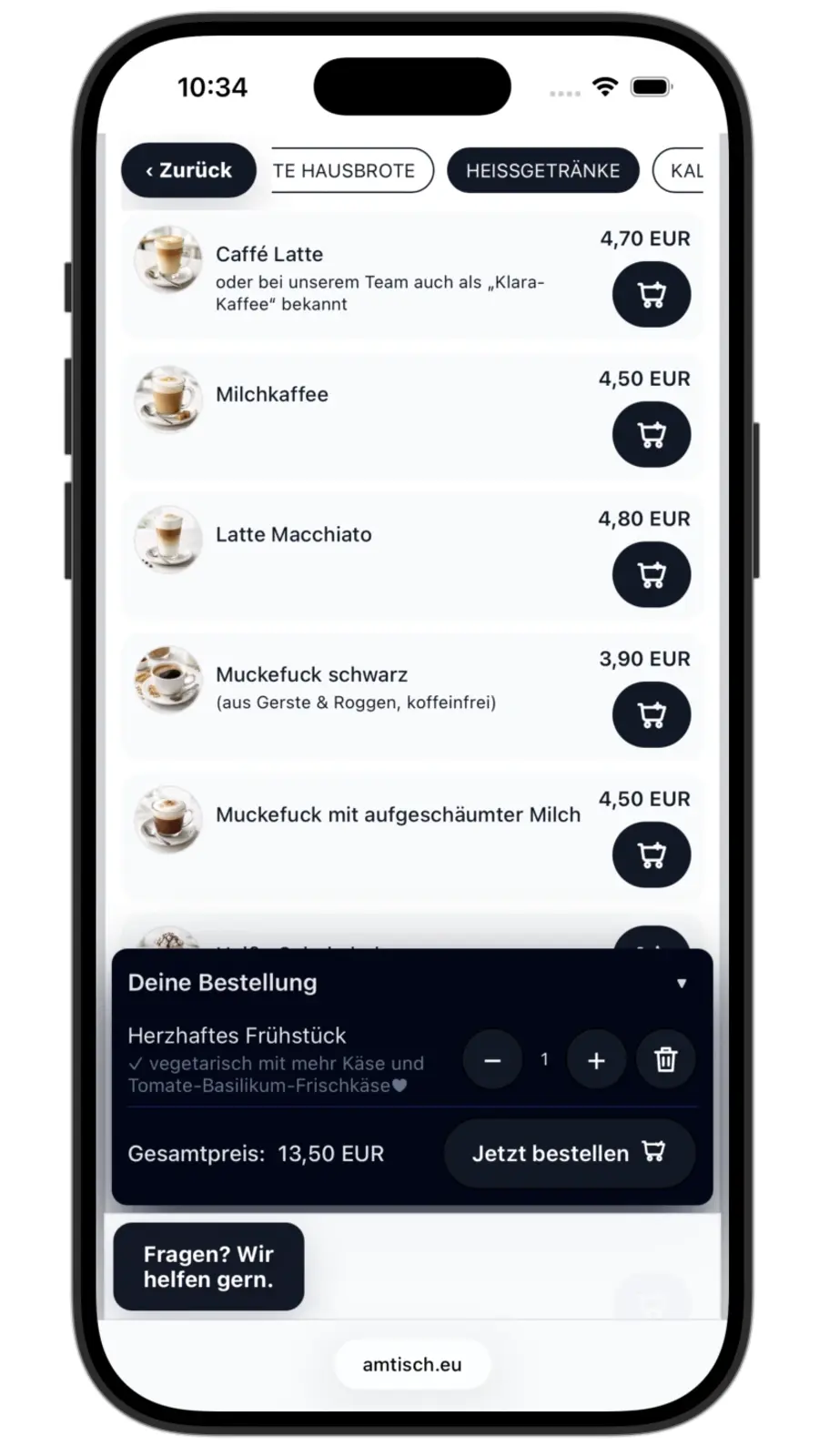 AM TISCH Bildschirmansicht 5