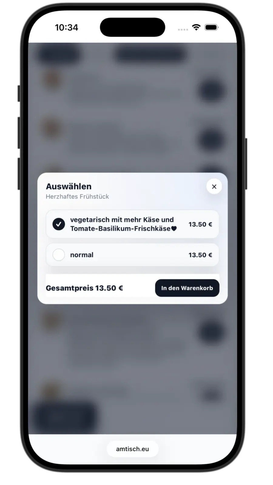 AM TISCH Bildschirmansicht 4
