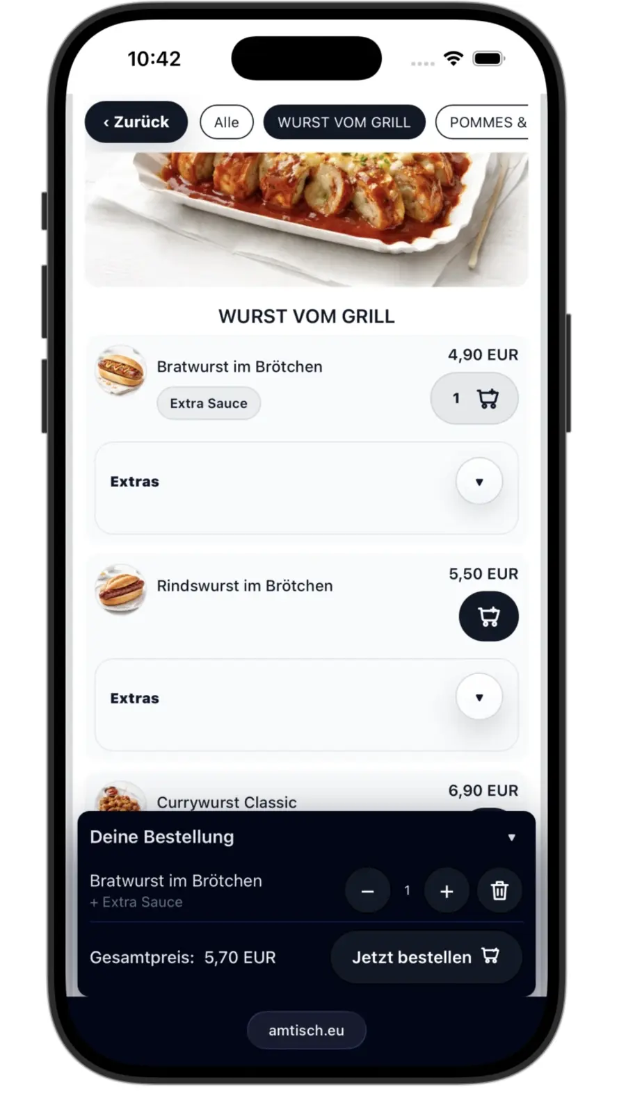 AM TISCH Bildschirmansicht 5